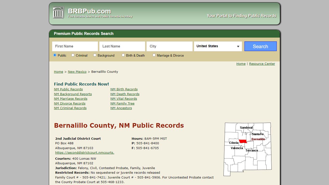 Bernalillo County Public Records | Search New Mexico ...